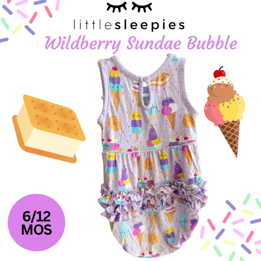 Little Sleepies Sold Out Wildberry Ice Cream 🍦 Social Bamboo Bubble
